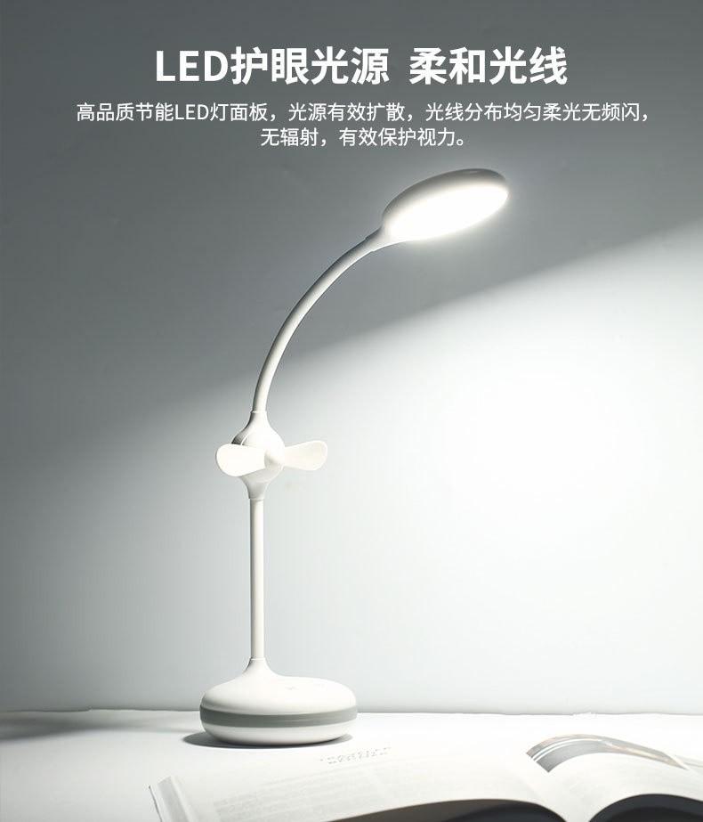 Đèn LED kiêm quạt tích điện thông minh bảo vệ mắt để bàn đa chức năng Remax Q-01