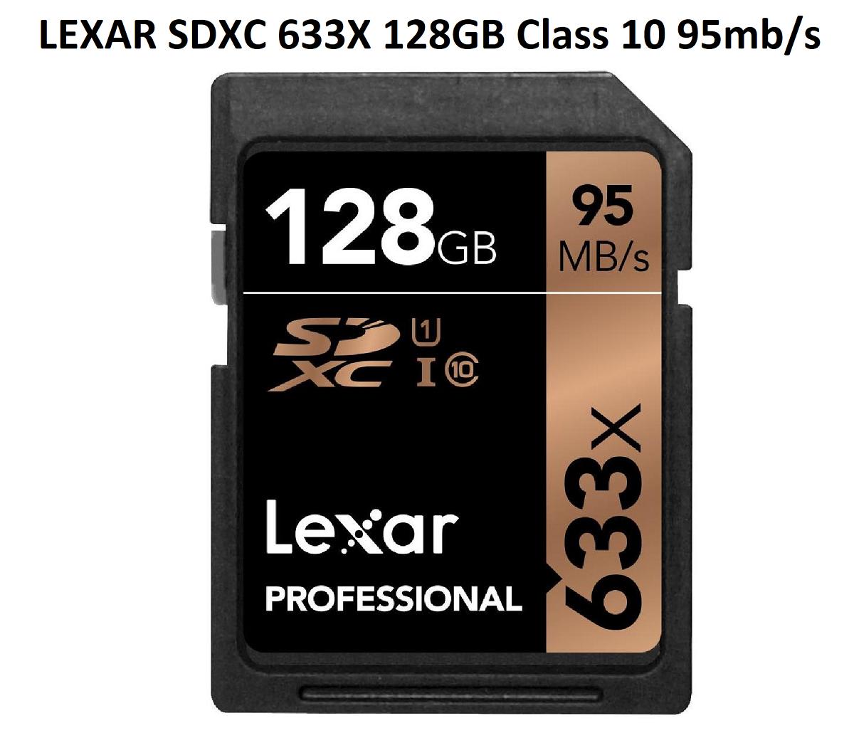 Thẻ nhớ Lexar SDXC 633X 128GB Class 10 95mb/s