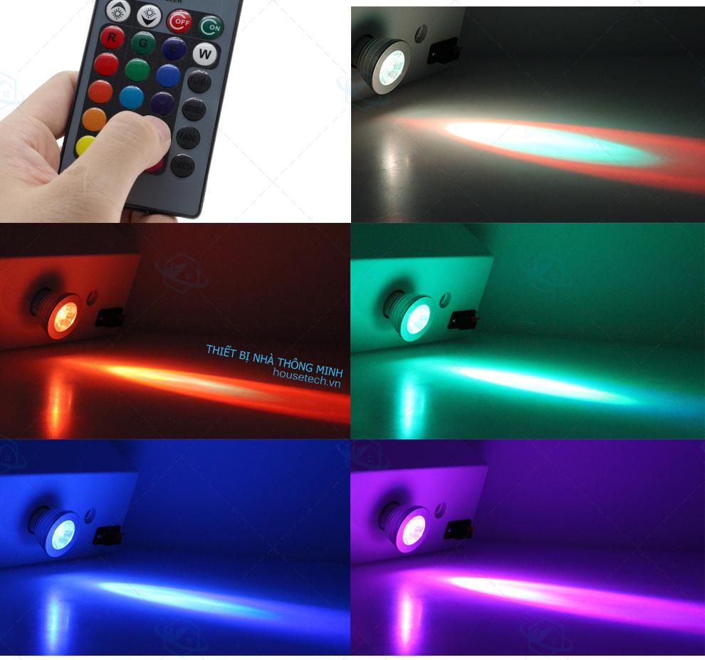 Đèn led đổi màu điều khiển từ xa 3WRGB