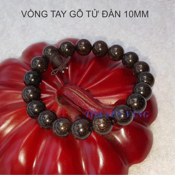 [HCM]VÒNG TAY GỖ TỬ ĐÀN 10MM