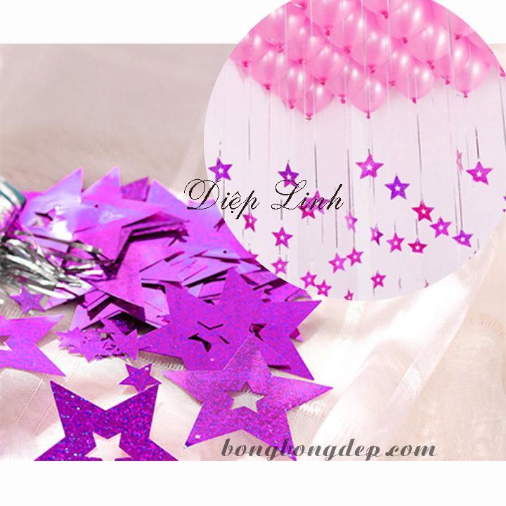 [HCM]Dây kim tuyến trái tim ngôi sao trang trí tiệc đuôi bóng thả trần - Diệp Linh5