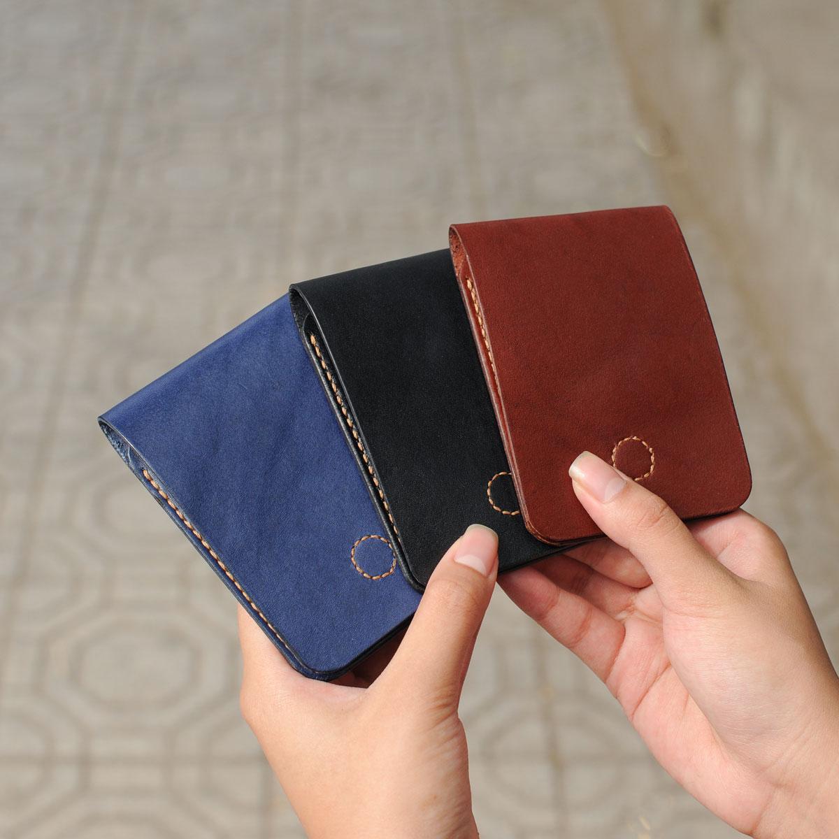 Ví sen mini thủ công - Đồ da Handmade - Da bò nhập khẩu VI701