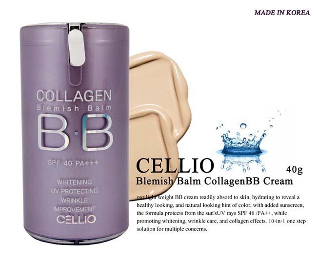 Nền BB Cellio Collagen Blemish Balm SPF40 PA+++40ml - 21 Light Beige