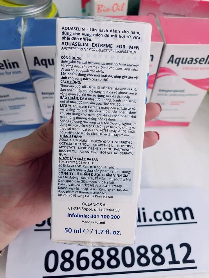 Aquaselin – Lăn khử mùi cho nam