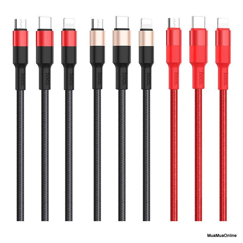Cáp Sạc Hoco X26 3 Đầu Lightning + Micro Usb + Type-C