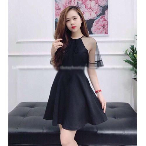 Đầm nữ xòe tay phối ren thời trang sgr đ03
