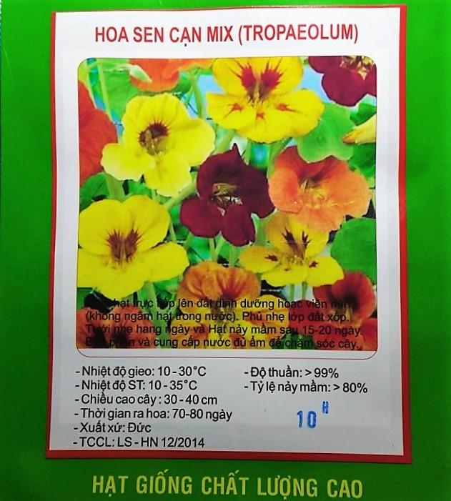 [HCM]Hạt Giống Hoa Sen Cạn Nhiều Màu (Tropaeolum) Đức - KLT 10 hạt