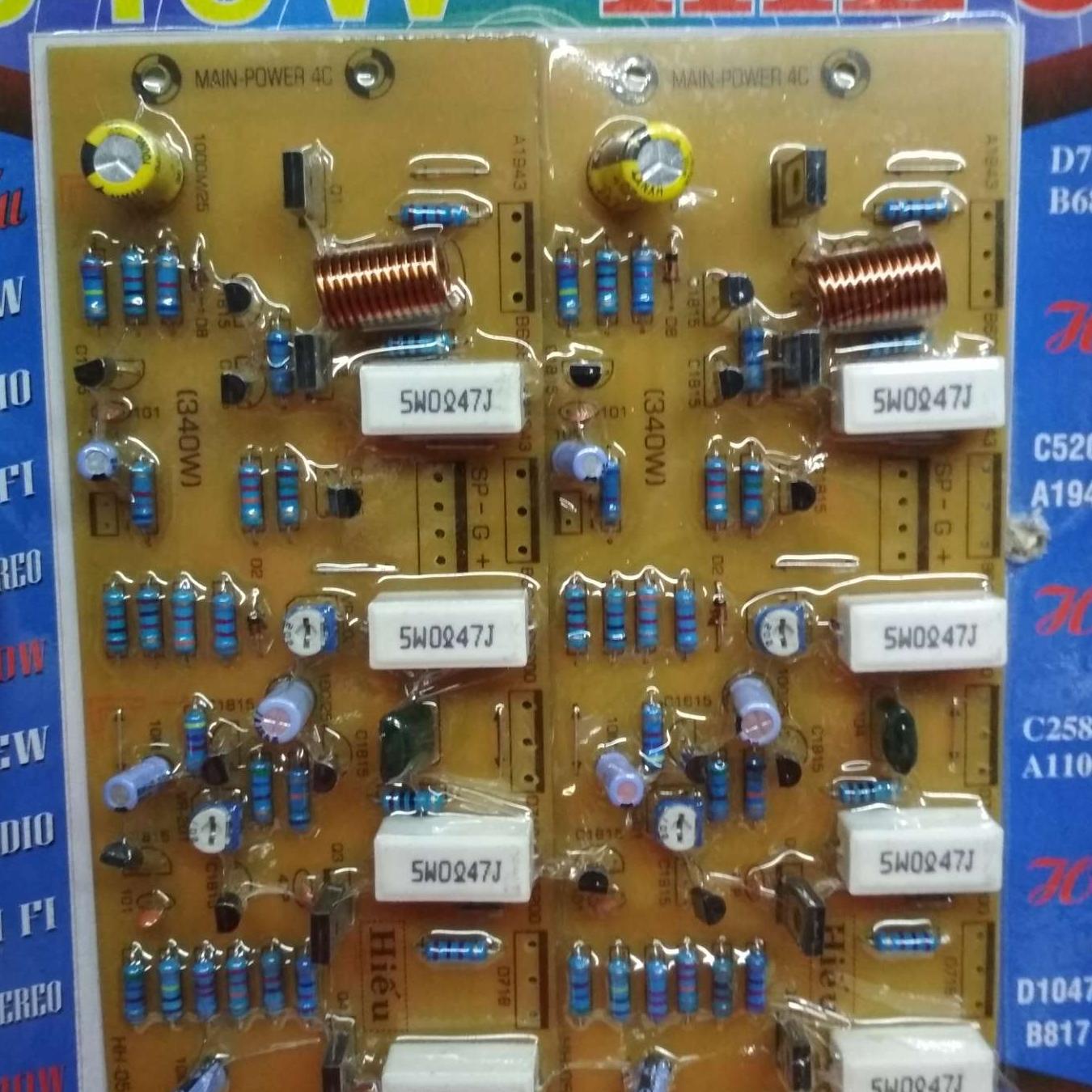 Bo mạch âm ly 4 sò 1 vế  340w