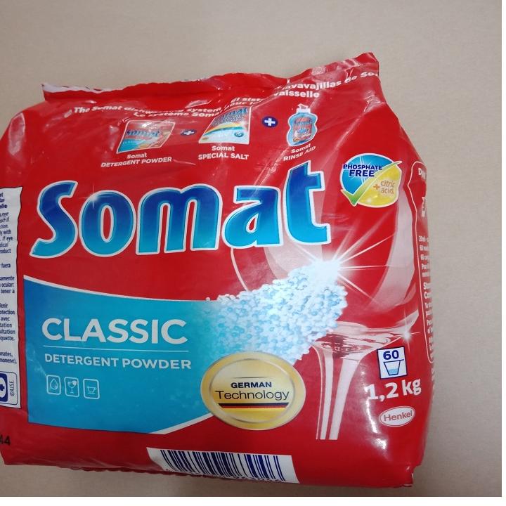Bột rửa chén bát Somat Đức (viên rửa finish tổng hợp muối bóng bột )
