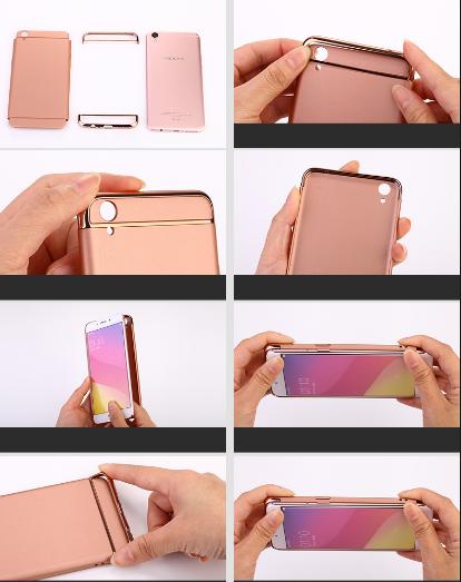 Ốp 3 mảnh 2 đầu phủ bóng cao cấp cho iphone 6/6s