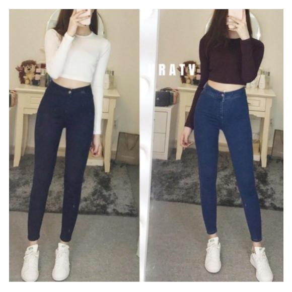 QUẦN JEAN NỮ LƯNG CAO ĐAI TRƠN CỰC ĐẸP ( 4 MÀU )