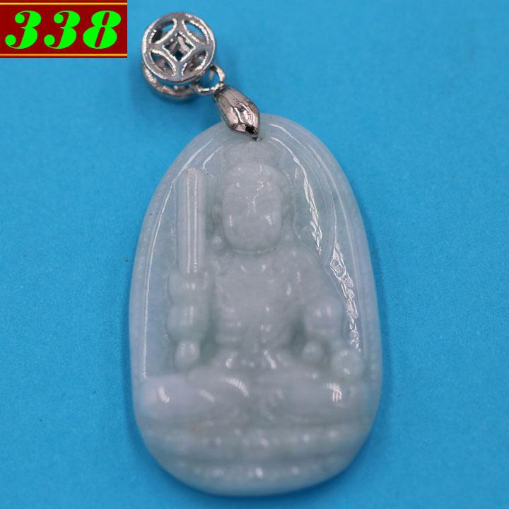 Mặt phật hình Bất động minh vương đá ngọc bích 3.6cm