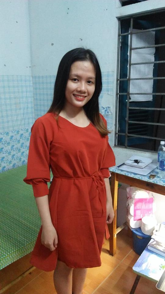 [HCM]Đầm nâu đất dáng chữ A ( có hình khách chụp)