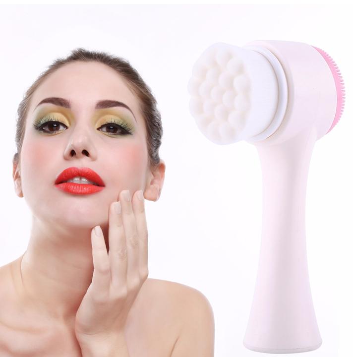 Cọ massage rửa mặt 2 đầu 3D thông minh