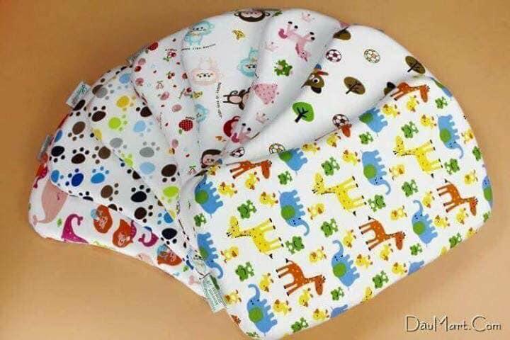 Gối cao su non êm ái cho bé yêu, gối nằm chống méo đầu cho bé, goi cao su non chong ngat cho be