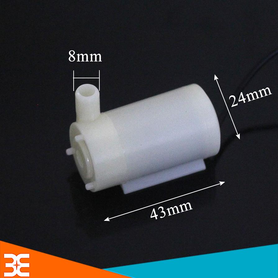 Máy Bơm Chìm Mini Nằm Ngang 3-12VDC 1.5m ( Trắng )
