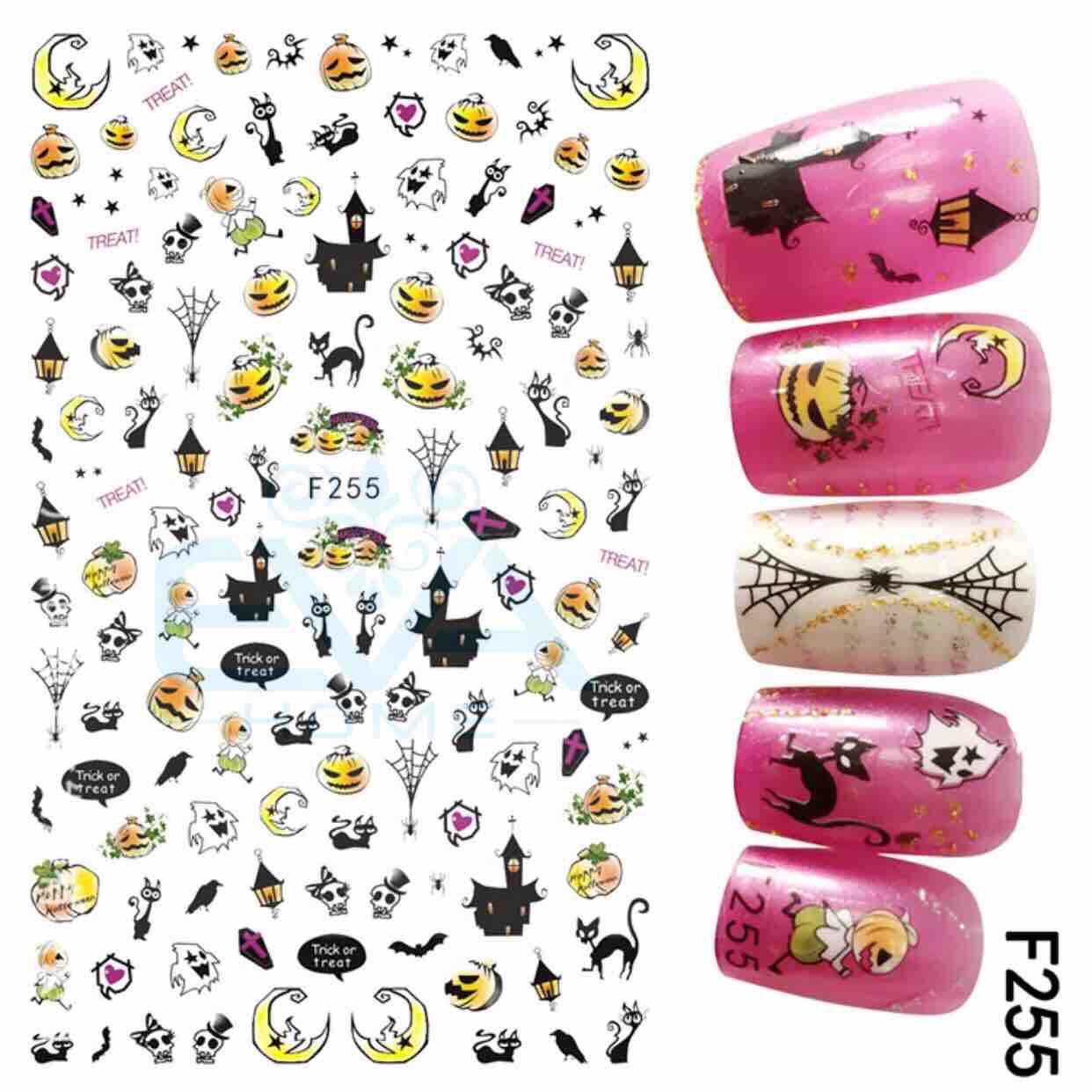 STICKER DÁN MÓNG TAY LỄ HỘI MA QUỶ HALLOWEEN