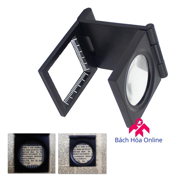 Kính lúp 10x có đèn, có thước đo