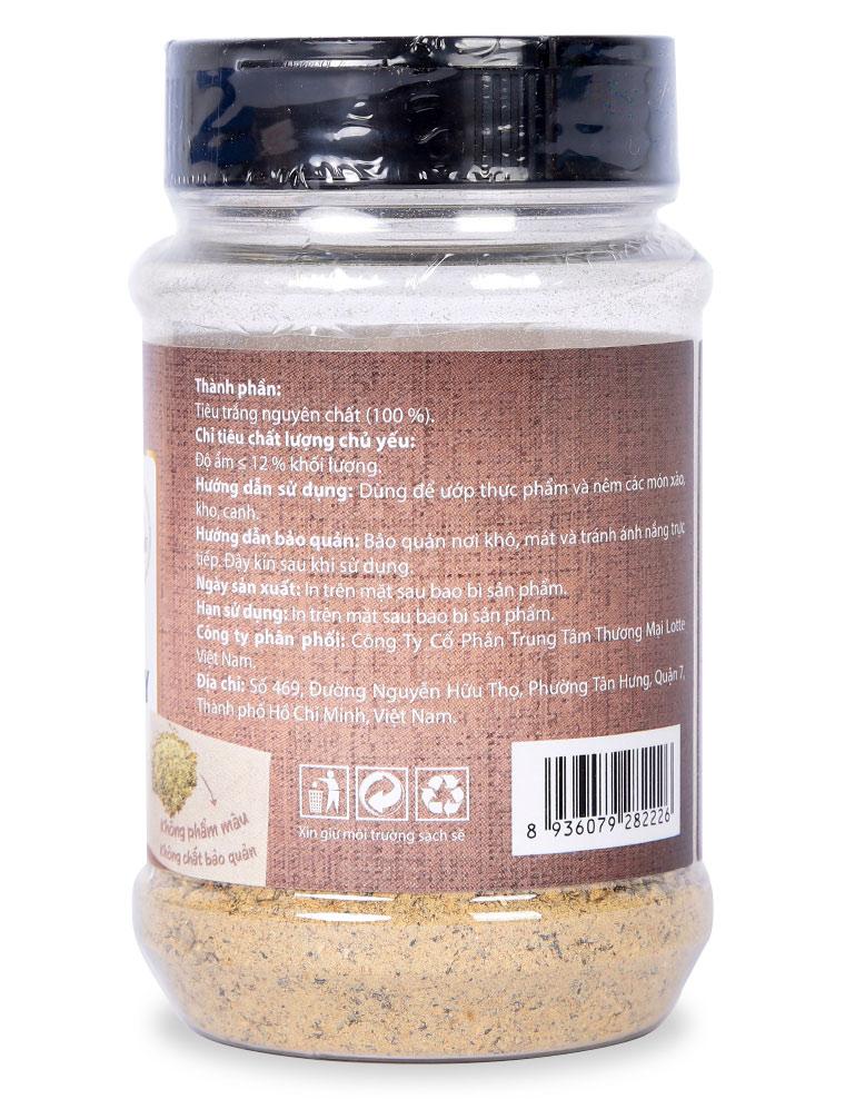 Tiêu Trắng Xay Im Chef Choice L (CL) Chai 110G