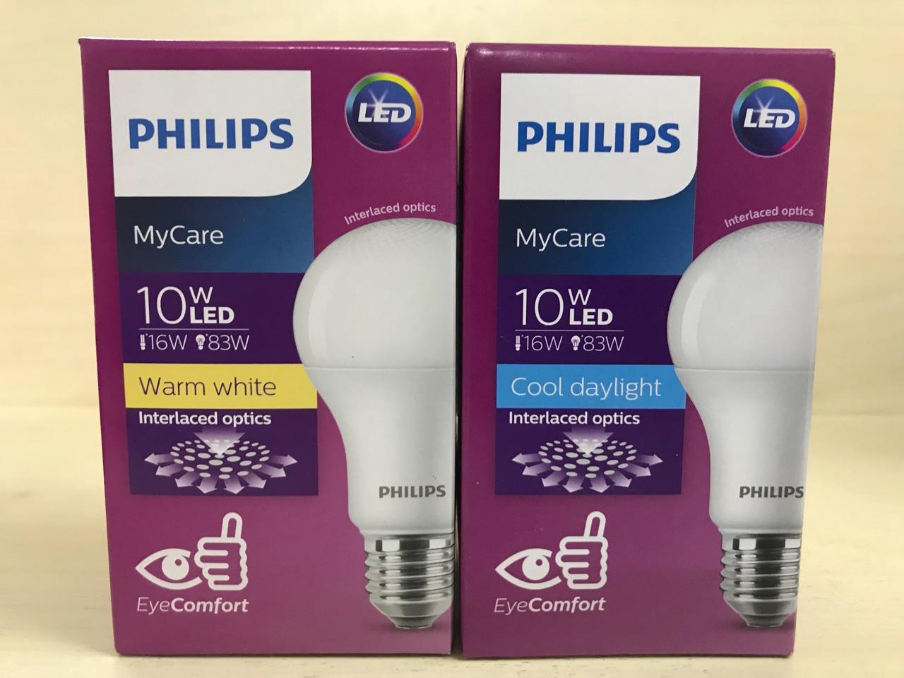 Bộ 6 Bóng đèn Philips LED MyCare 10W 3000K E27 A60 - Ánh sáng vàng