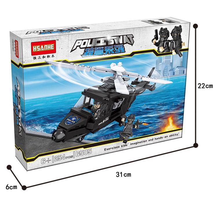 Lắp ráp Lego trực thăng đặc nhiệm SWAT - 6505