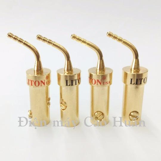 Jack loa Mỏ Chim LITON đồng nguyên khối ( 1 cặp - 2 cái )