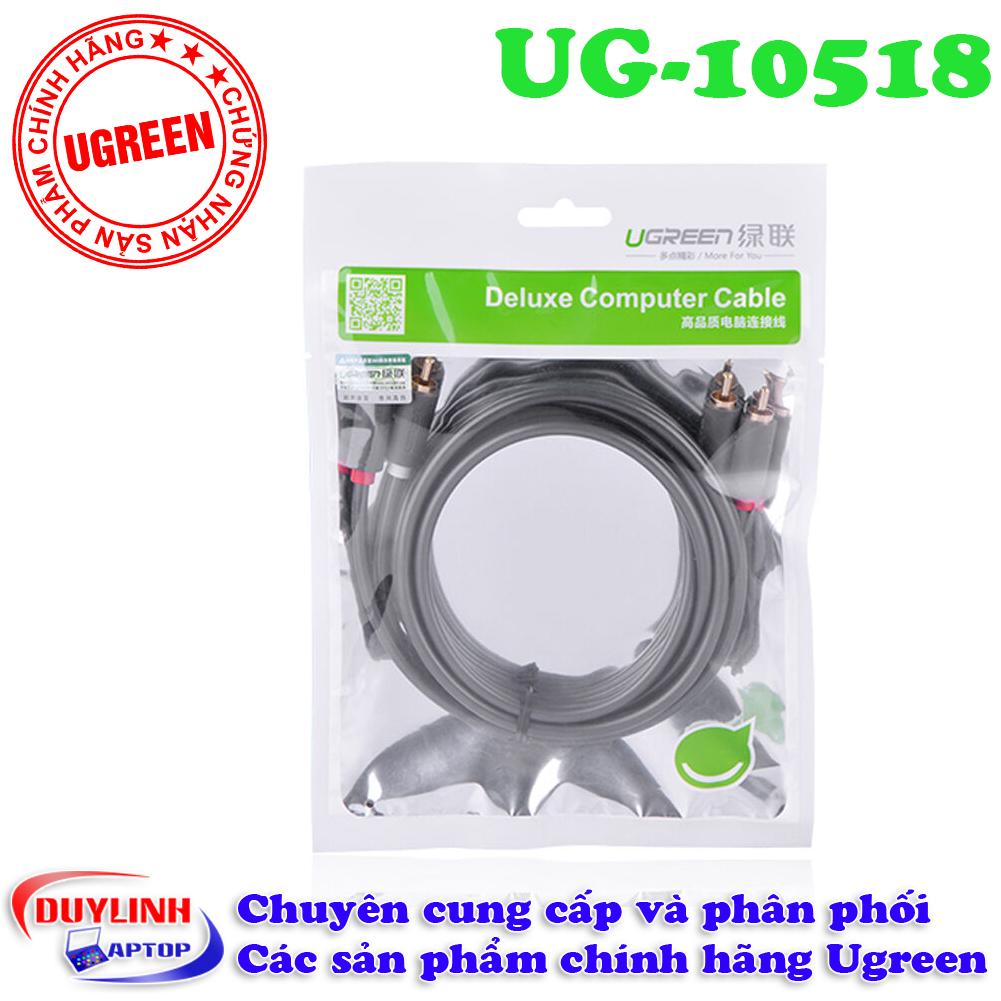 Dây AV 2 đầu RCA (dương) ra 2 dầu RCA (dương) Ugreen 2M