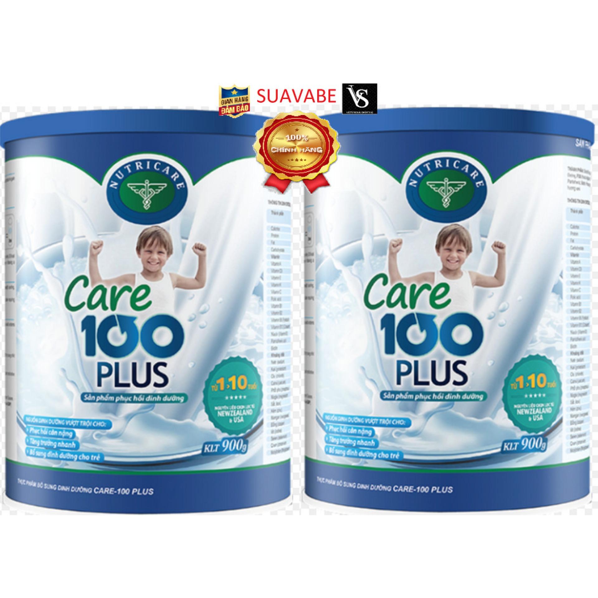 Bộ 2 sữa bột Nutricare Care 100 plus 900g