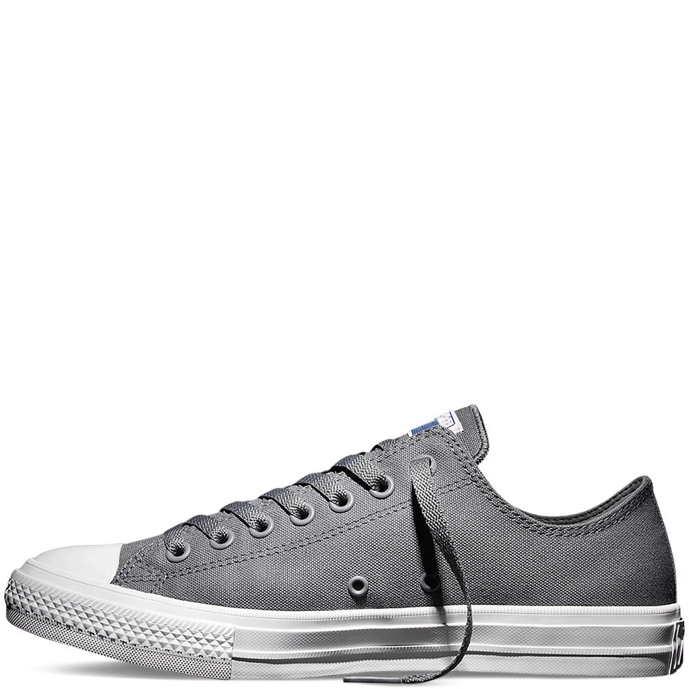 Giày Vải Nữ Sneaker CK2 Cổ Thấp Xám Nhạt
