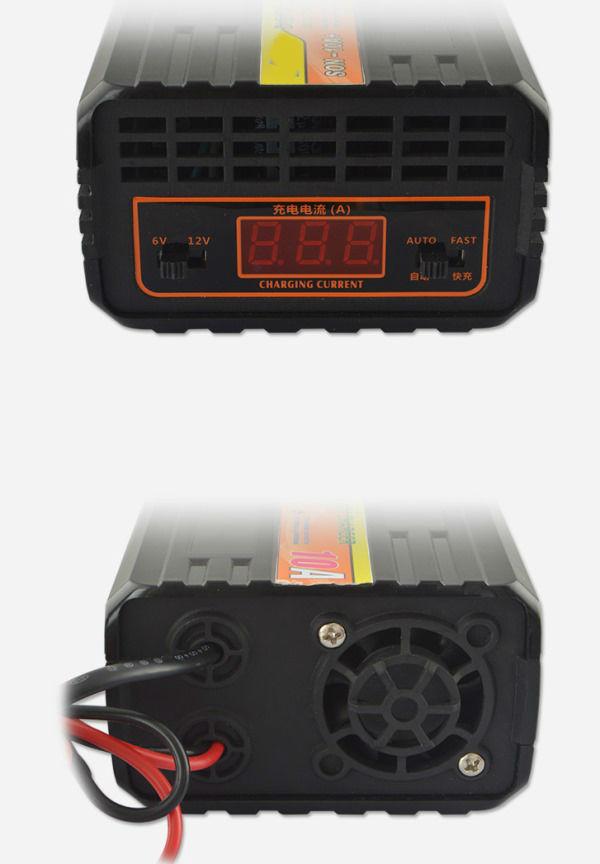 [HCM]Sạc bình ắc quy tự động 10A 6V/12V (Đen)