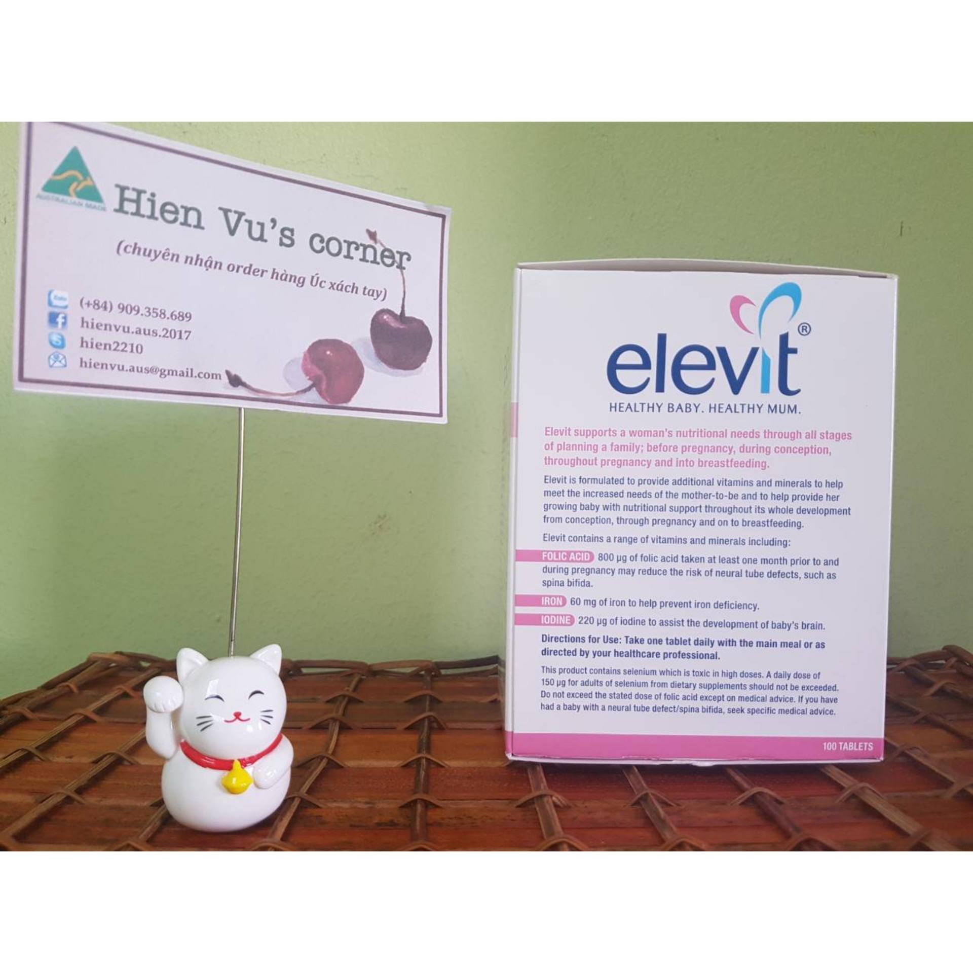 [HCM]Elevit 100 viên hồng