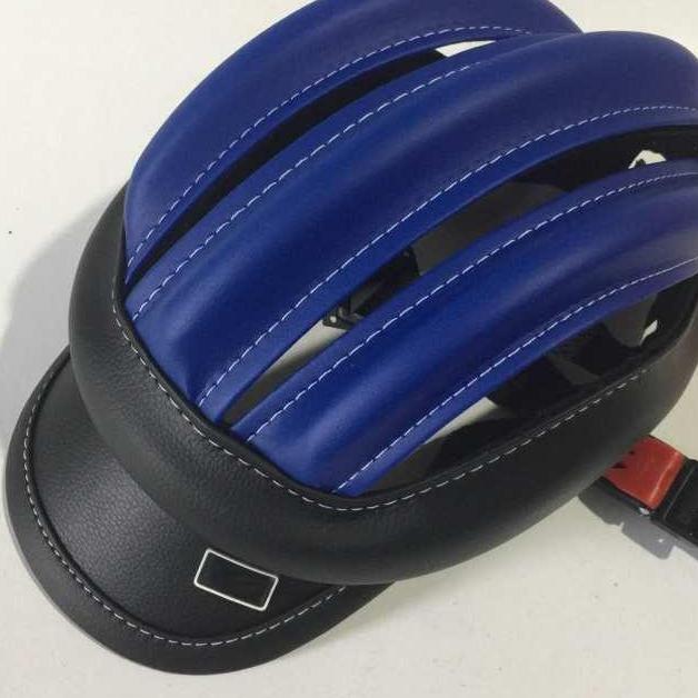 [HCM]nón bảo hiểm 3 sọc da đen xanh