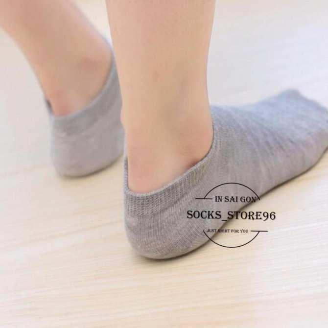 Bộ 12 đôi vớ (tất) cổ ngắn trơn Phụ Kiện 68 (trắng đen xám)
