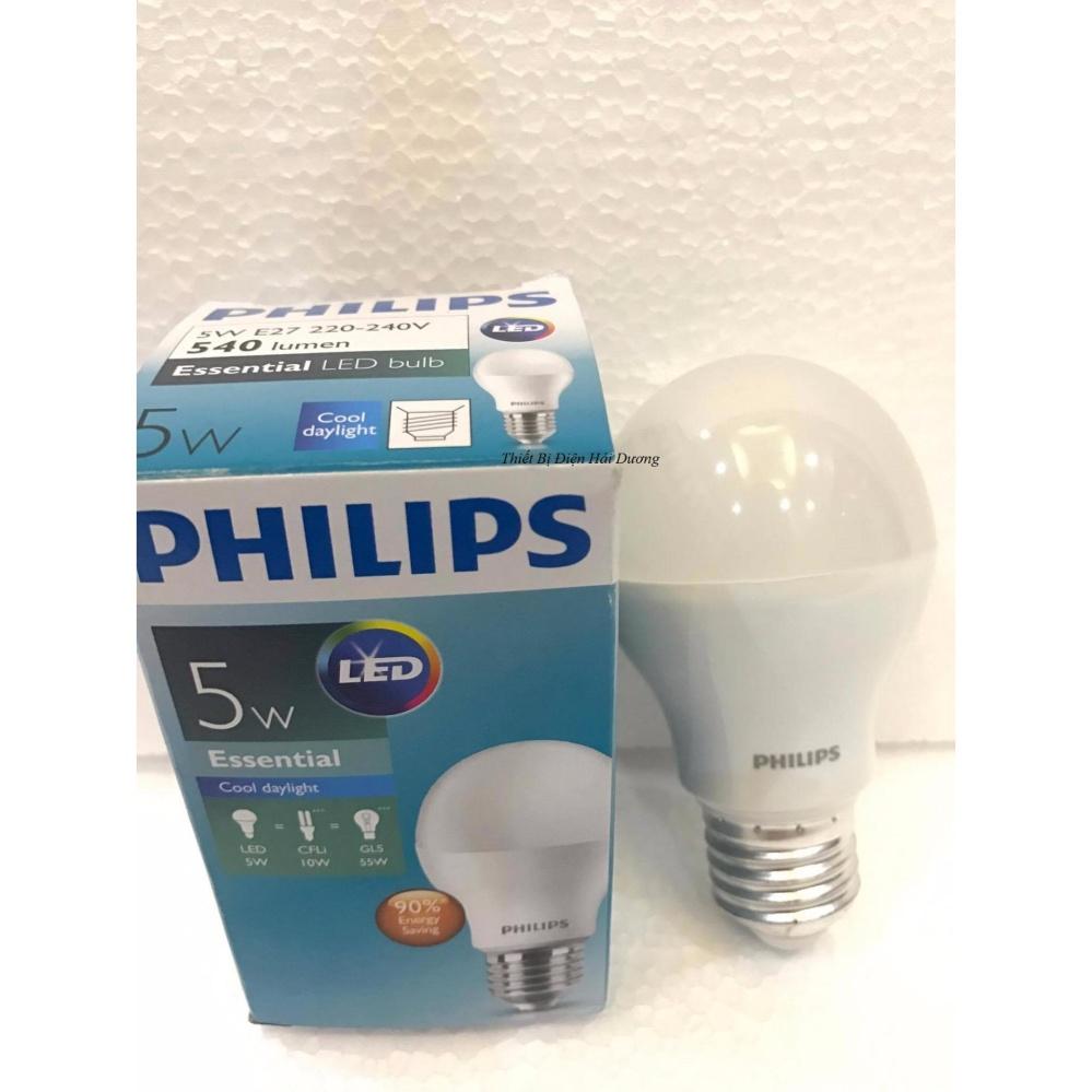 (Bộ 12) Bóng đèn Philips ESS LEDBulb 5W 6500K đuôi E27 230V A60 - Ánh sáng trắng