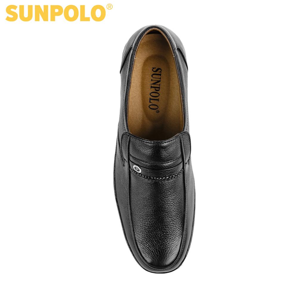Men Leather Shoes SUNPOLO SUS508D (Black)