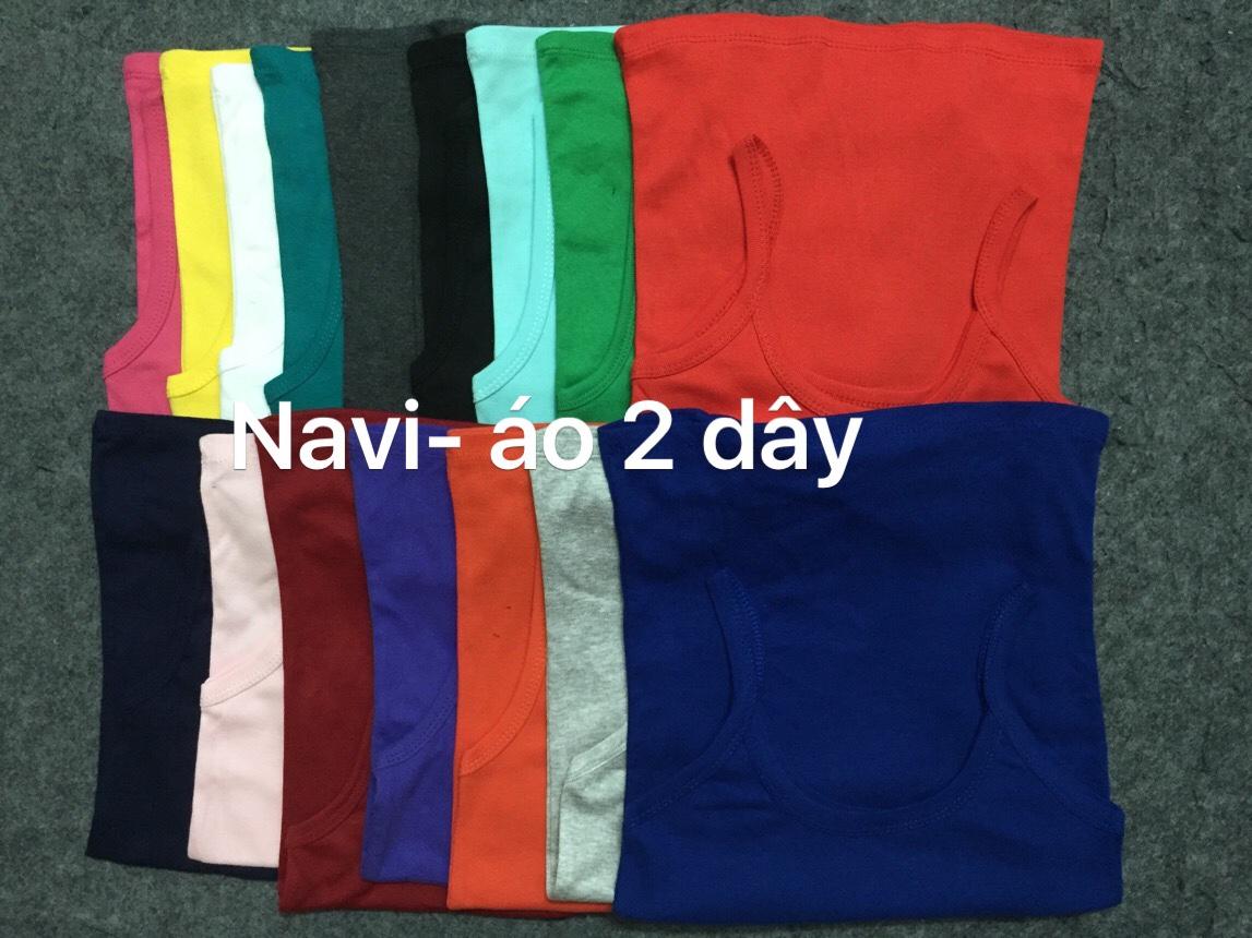 Bộ 3 Áo Hai Dây Nữ Navi đen trắng xám nhạt