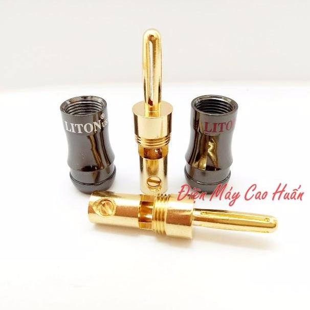 2 cái Jack loa Bắp chuối Liton đen bóng ( 1 Cặp )