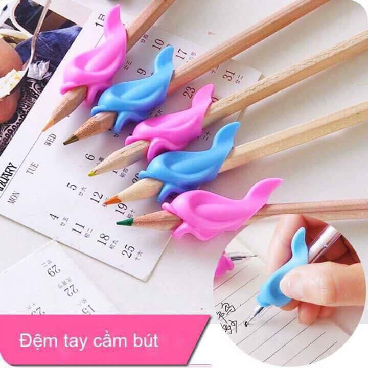 10 đệm tay lót bút Bộ 10 miếng đệm tay cầm bút hình cá, đệm tay cầm bút, đệm lót bút cầm tay cá heo
