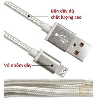 Cáp sạc bọc dù cho iPhone 5/6/7/8/X siêu bền