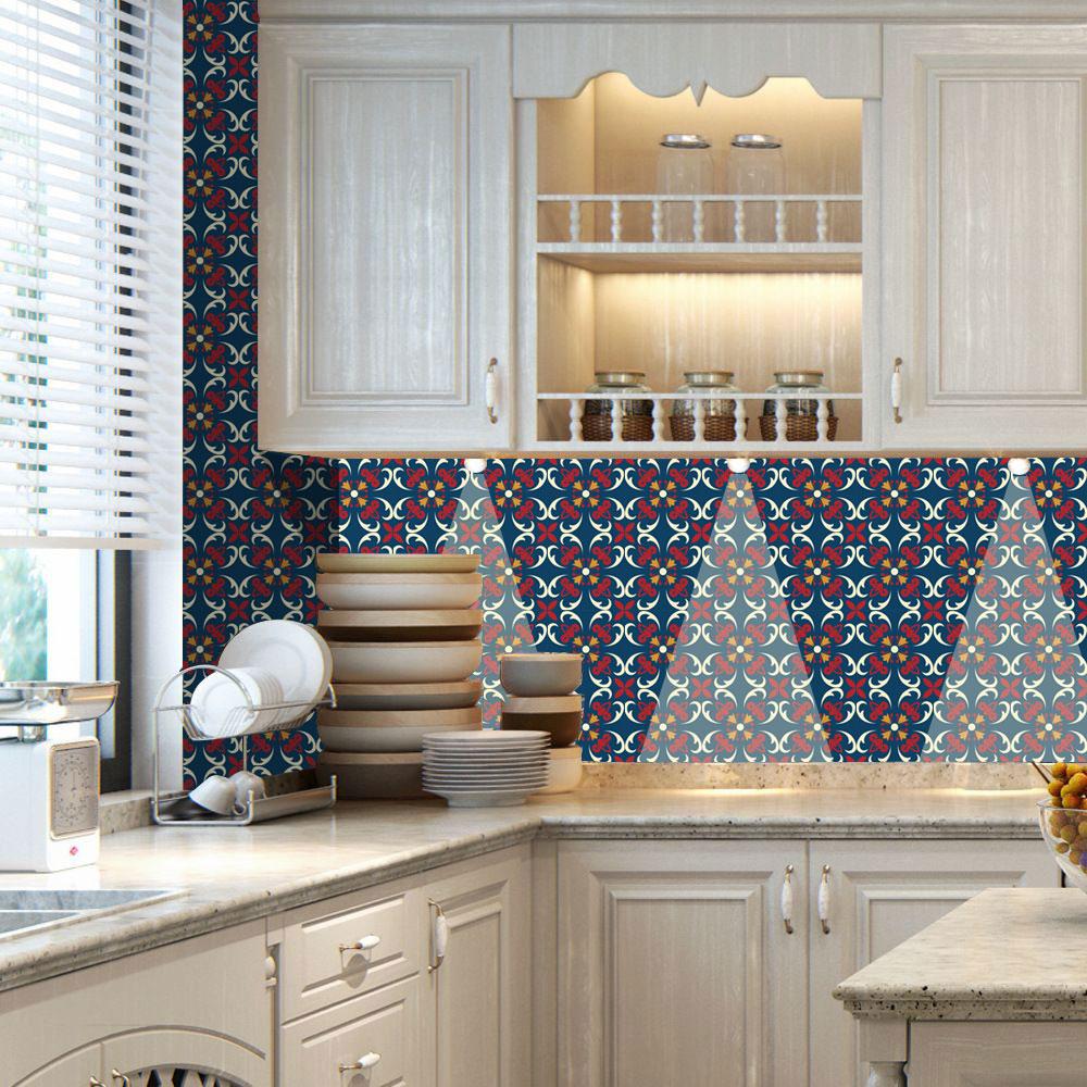 Bộ 12 Decal gạch bông - Decal dán tường, kính, sàn nhà, gỗ - Giấy dán tường ko cần thêm keo