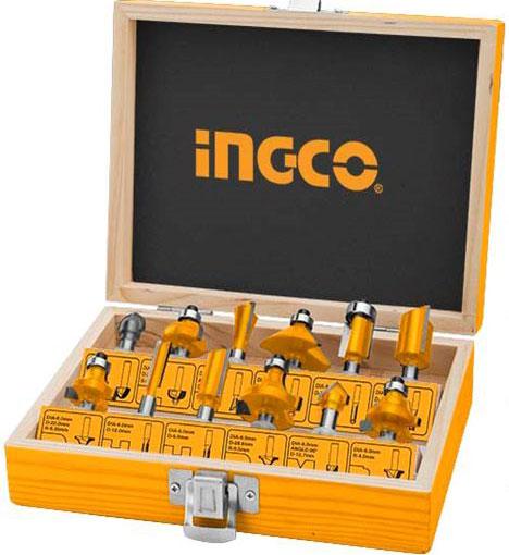 6.3mm bộ 12 mũi phay gỗ ingco akrt12141