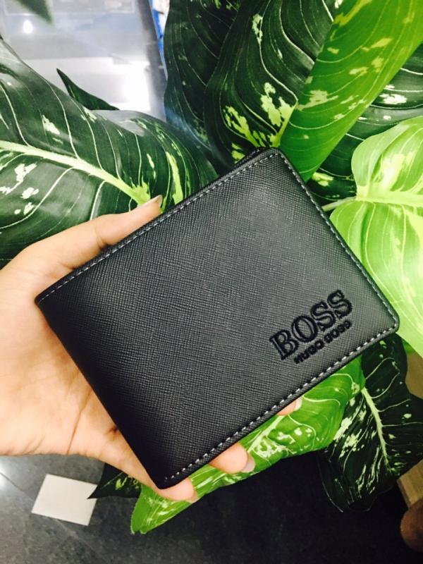 Ví nam,Bóp nam da cao cấp Boss (đen sần)