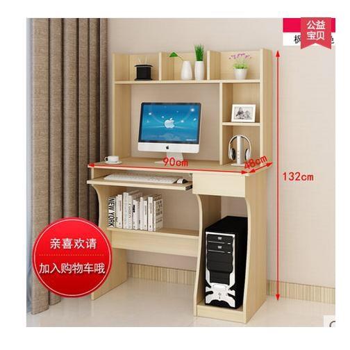 Bàn Máy Tính Gỗ Kèm Kệ Sách, Trang Trí