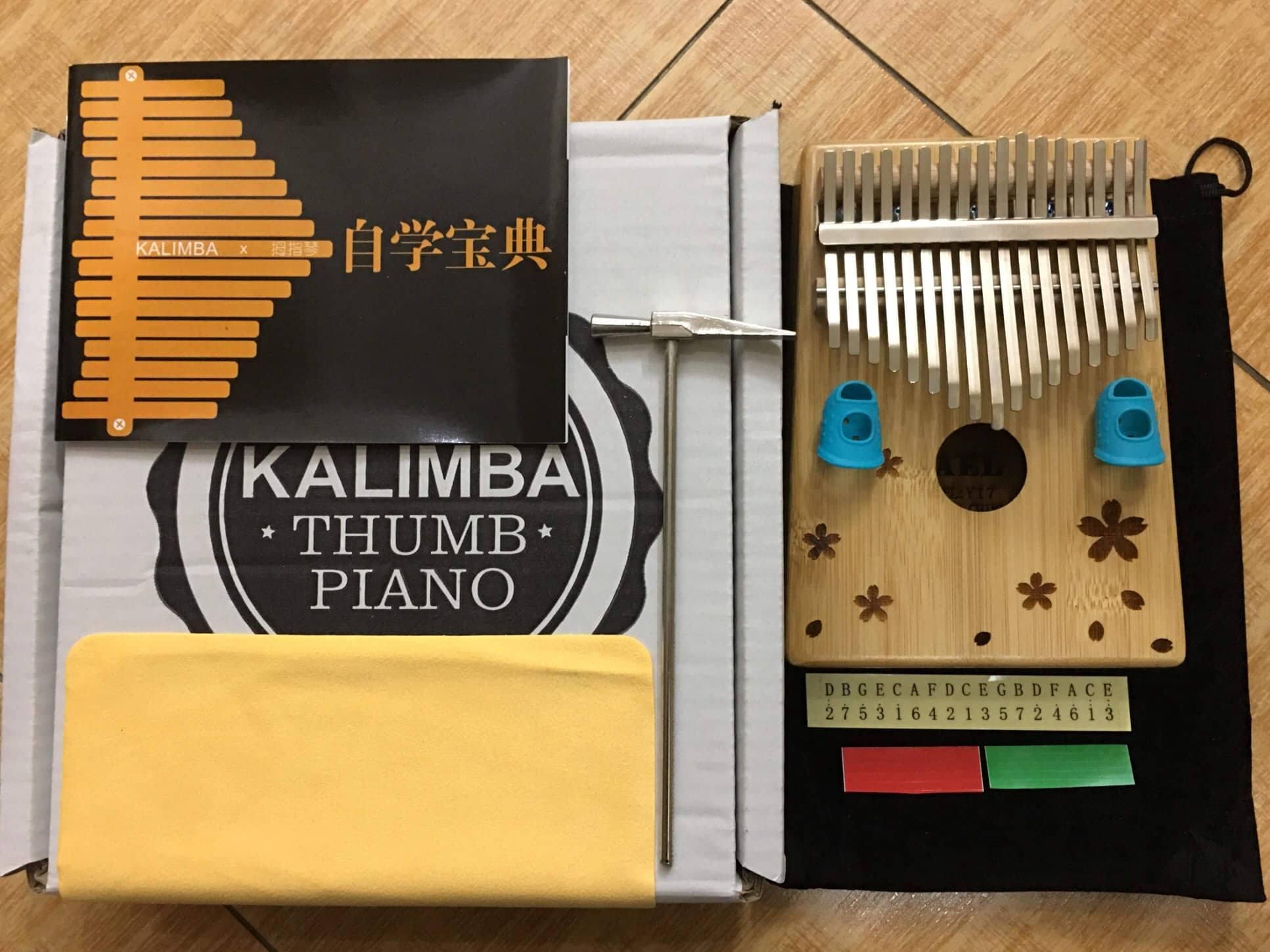 Đàn Kalimba YAEL - Thumb Piano cao cấp 17 phím tặng phụ kiện  - HÀNG CÓ SẴN