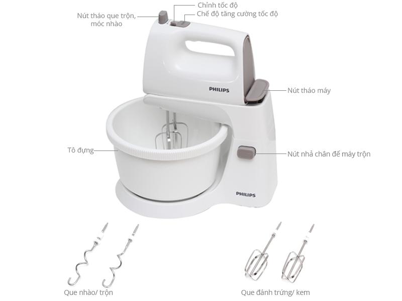 Máy đánh trứng Philips HR1559 - Hàng nhập khẩu+ bàn chải đánh răng