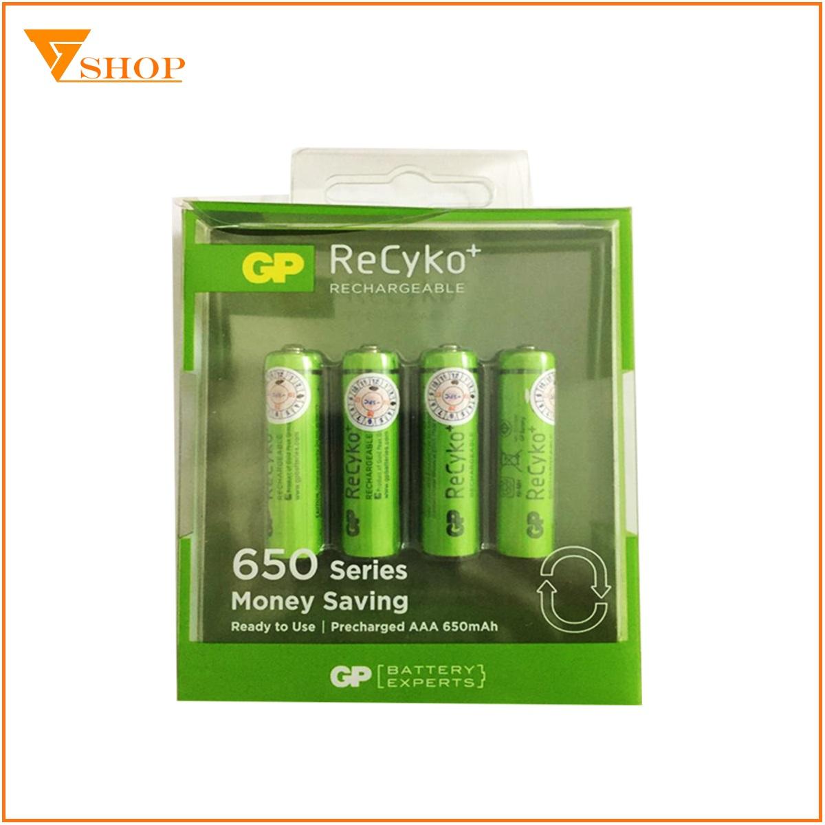 Combo 10 vỉ Pin sạc AAA GP ReCyko 650mAh ( 1 vỉ 4 viên )