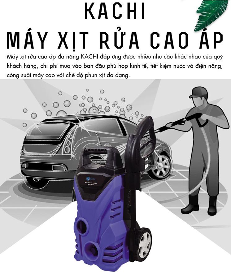 [HCM]Máy rửa xe cao áp tự hút nước Kachi