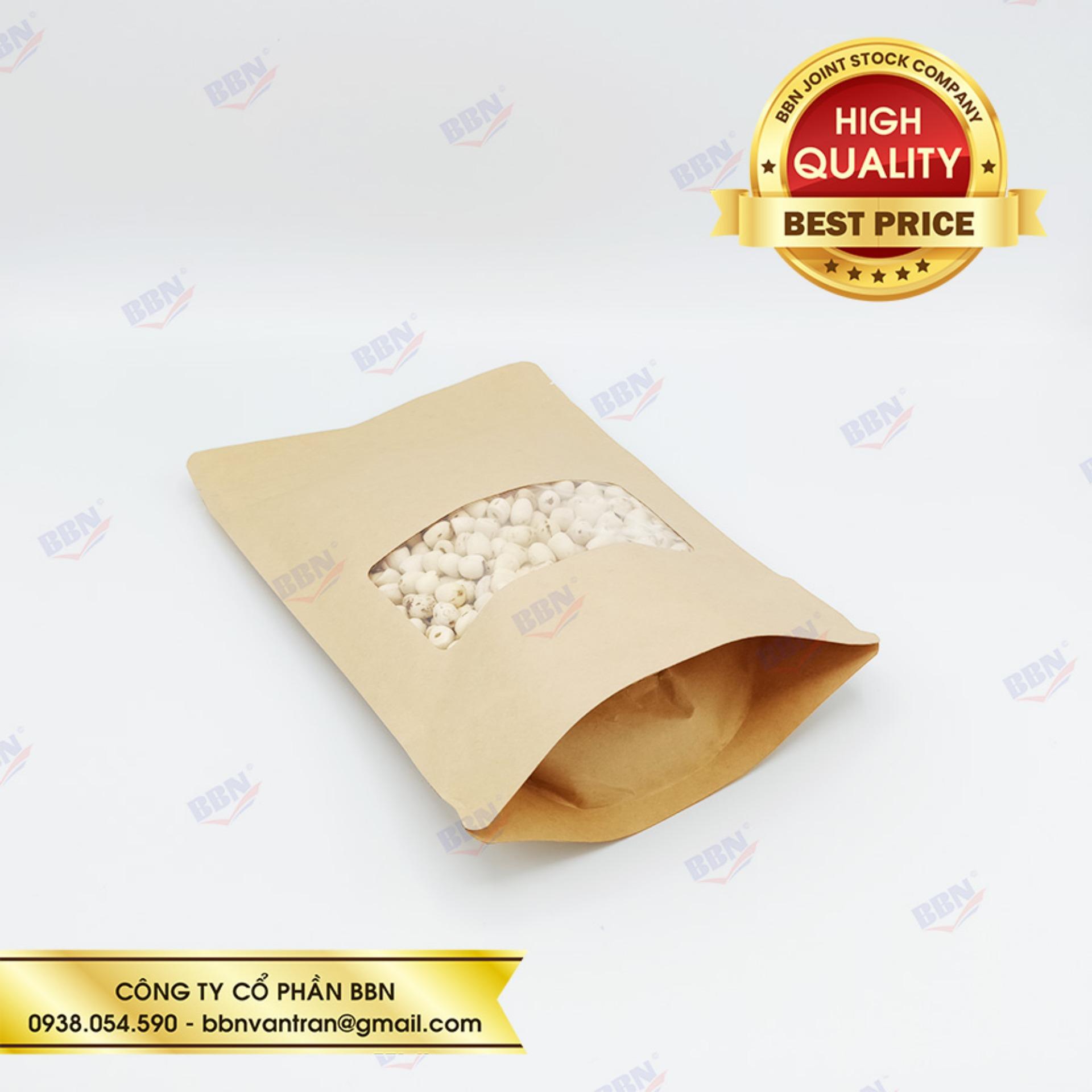 Túi giấy Kraft cửa sổ zipper 20x28cm (ĐVT Kg)