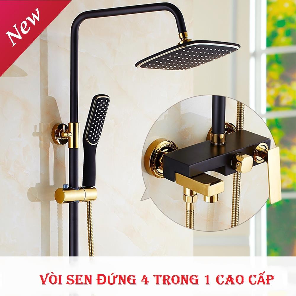 Thiết Bị Vệ SinhVòi Hoa Sen Bộ Cây Sen Đứng 4 Trong 1 , Thiết Kế Kiểu Dáng Hiện Đại Tinh Tế, Chất Liệu Đồng Đúc Cao Cấp.