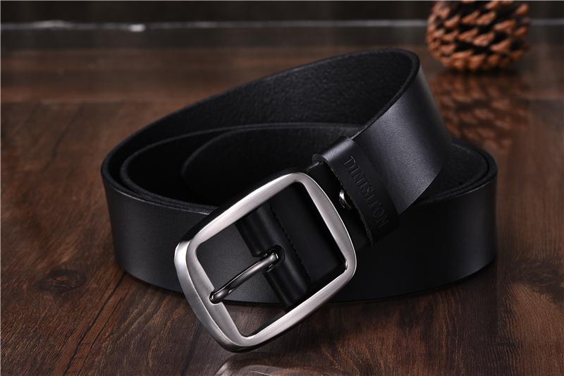 COMBO 02 Thắt lưng khóa kim kép, Dây nịt da nhập khẩu LEATHER (đen,nâu)